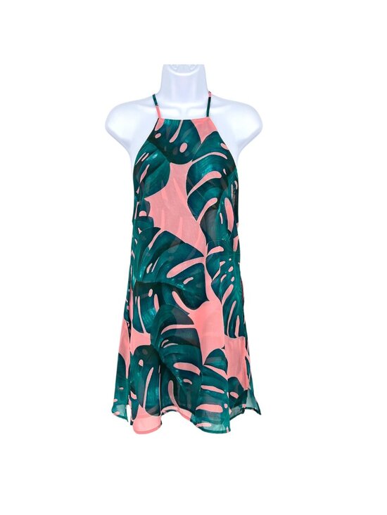 Show Me Your MuMu Dresses & Skirts - Show Me Your Mumu Byron Dress Palms Away Pink Green Tropical Mini Dress Size XS